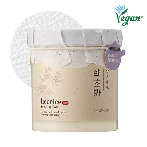 SKINFOOD Licorice Soothing Pad 250g 60pcs - EmpressKorea
