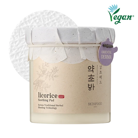 SKINFOOD Licorice Soothing Pad 250g 60pcs - EmpressKorea