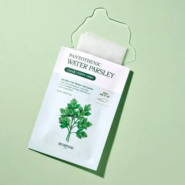 SKINFOOD Pantothenic Water Parsley Mask Sheet 24ml*10pcs - EmpressKorea