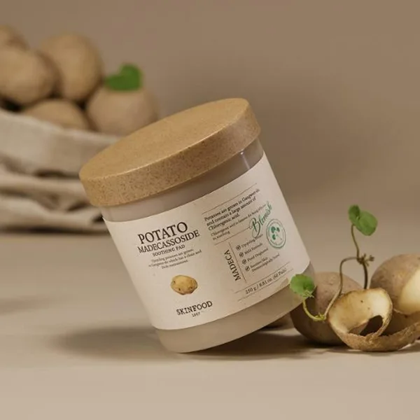 SKINFOOD Potato Madecassoside Soothing Pad 60pcs - EmpressKorea