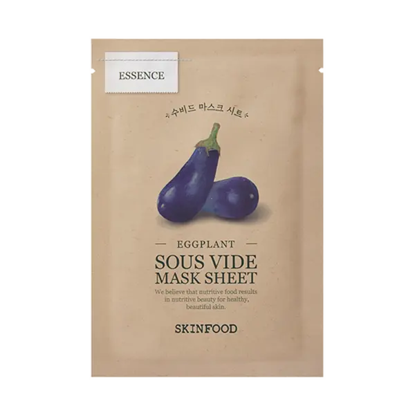 SKINFOOD Sous Vide Mask Sheet Eggplant [Hydrating & Soothing] 22g*10pcs - EmpressKorea