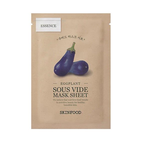 SKINFOOD Sous Vide Mask Sheet Eggplant [Hydrating & Soothing] 22g*10pcs - EmpressKorea
