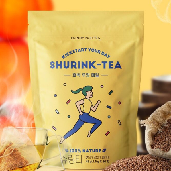 SKINNY PURITEA Shuring Tea Pumpkin Burdock Buckwheat 1.5g*30pcs - EmpressKorea