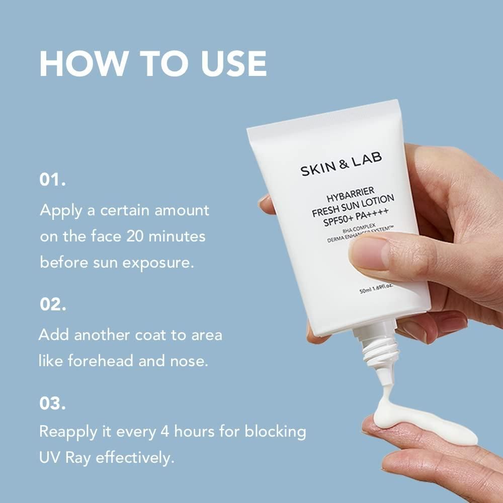 SKIN&LAB Hybarrier Fresh Sun Lotion SPF 50+ PA++++ 50ml - EmpressKorea