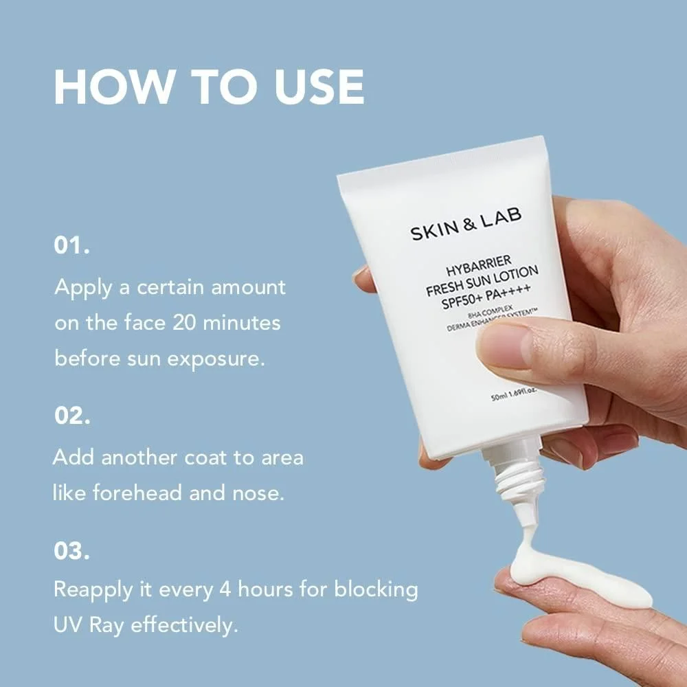 SKIN&LAB Hybarrier Fresh Sun Lotion SPF 50+ PA++++ 50ml - EmpressKorea