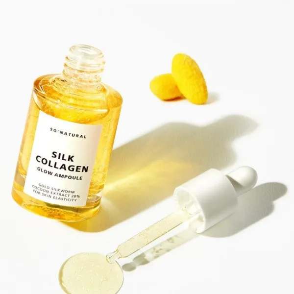 SO.NATURAL Silk Collagen Glow Ampoule 30ml - EmpressKorea