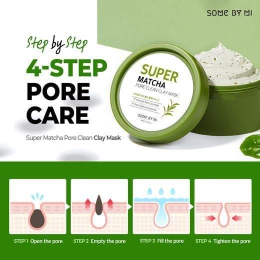 SOME BY MI - Super Matcha Pore Clean Clay Mask 100g - EmpressKorea