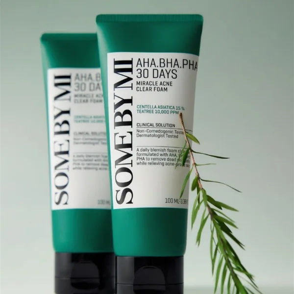 SOME BY MI AHA. BHA. PHA 30 Days Miracle Acne Clear Foam 100ml - EmpressKorea