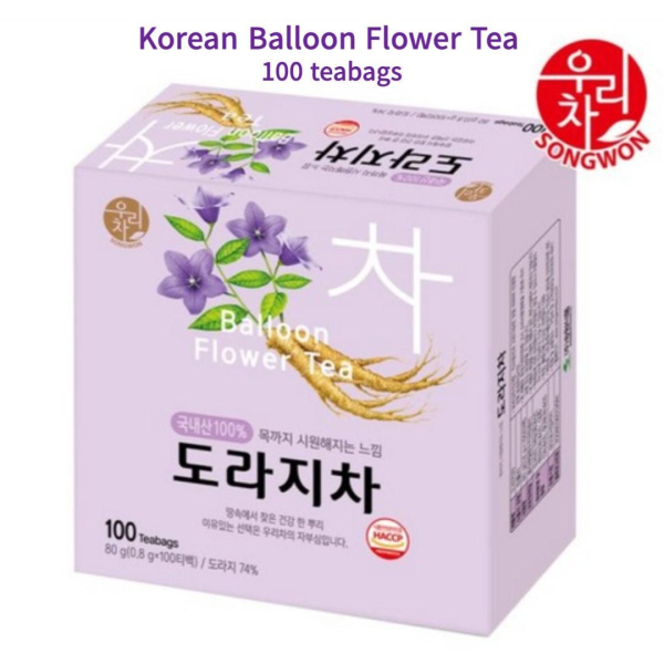 SONGWON Korean Balloon Flower Tea 100 Tea Bags Large Capacity Tea Good for Throat and Cough Korean Tea - EmpressKorea