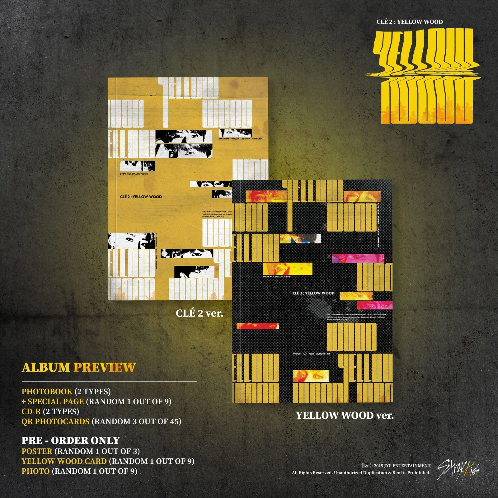 STRAY KIDS - Special Album - Clé 2 : Yellow Wood Normal Ver. - EmpressKorea