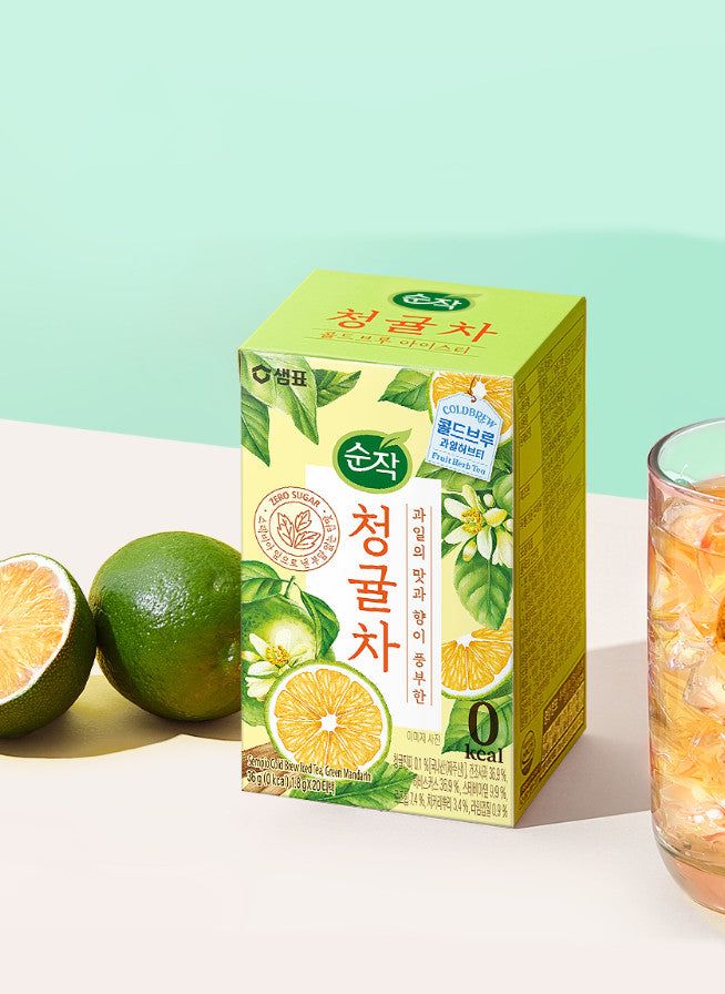 Sempio Cold Brew Fruit 7 Herbal Tea, Green Mandarin 1.8g*20pcs - EmpressKorea