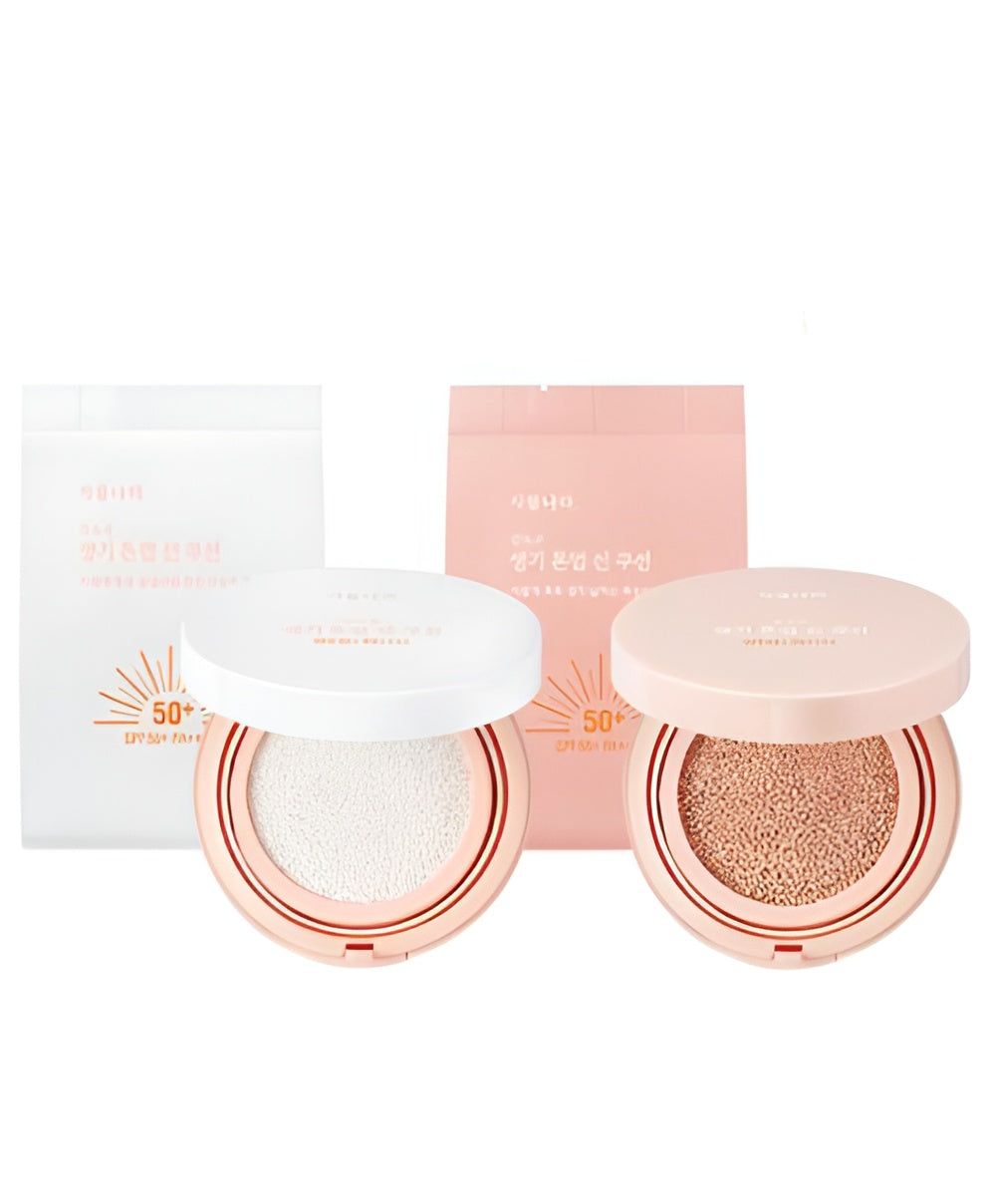 Shingmulnara White Rice Vitality Tone-Up Sun Cushion 15g+Refill 15g - EmpressKorea