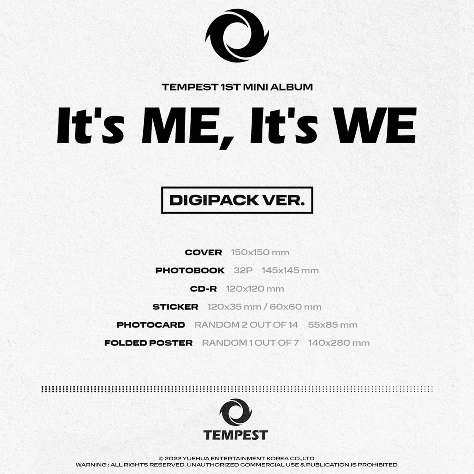 TEMPEST - 1st Mini Album: Its ME Its WE (Digipack Ver.) - EmpressKorea