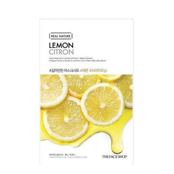 THE FACE SHOP Real Nature Face Mask Lemon 20g*10ea - EmpressKorea