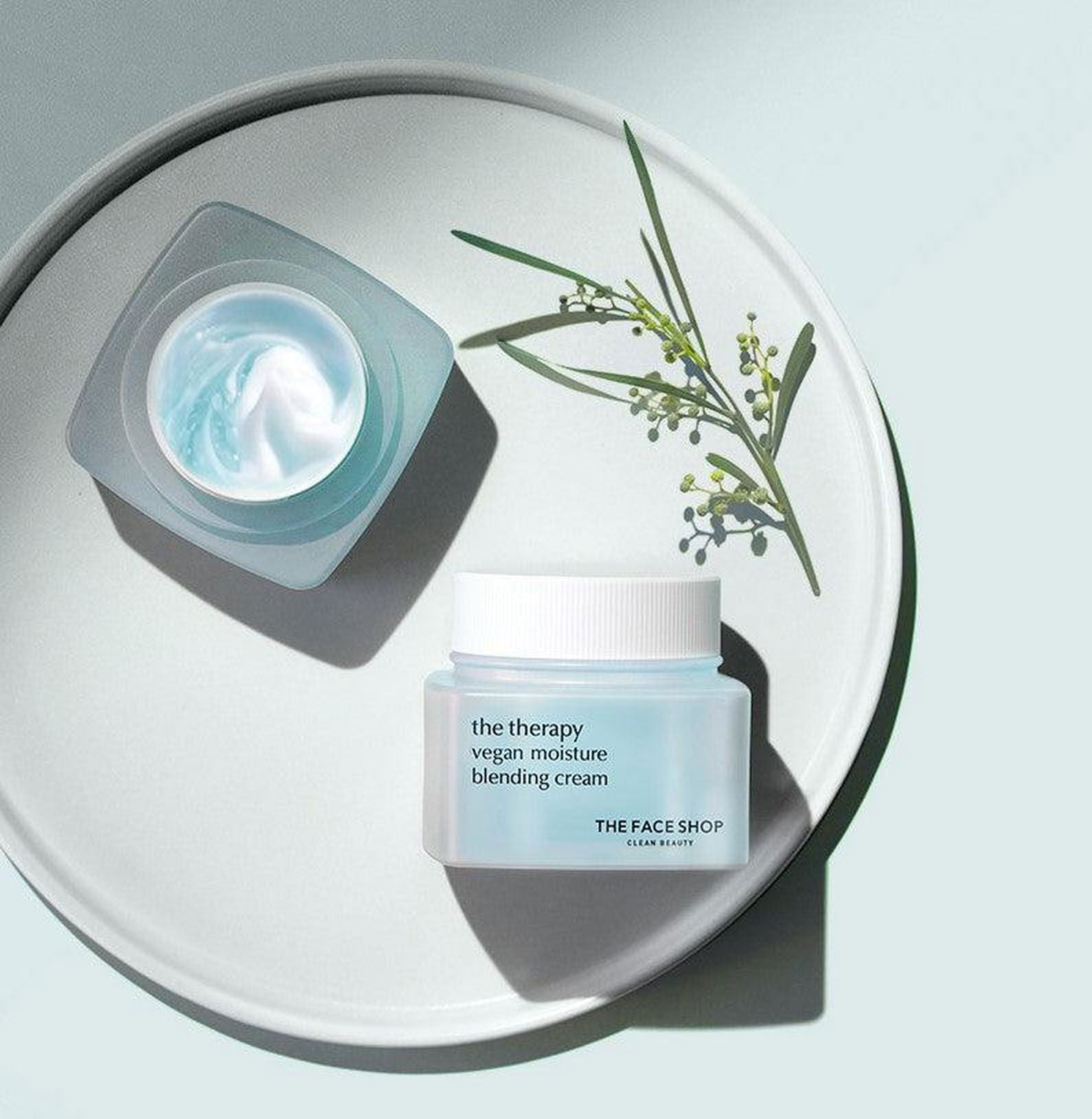 THE FACE SHOP The Therapy Vegan Moisture Blending Cream 60ml - EmpressKorea