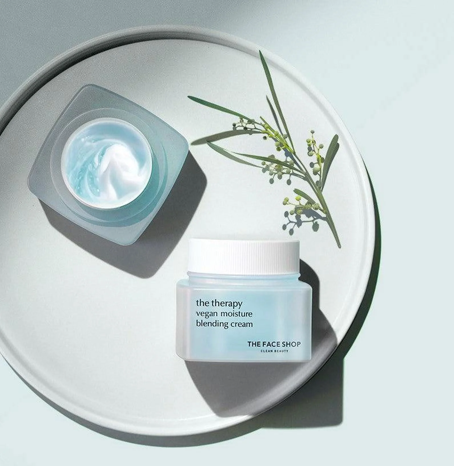 THE FACE SHOP The Therapy Vegan Moisture Blending Cream 60ml - EmpressKorea