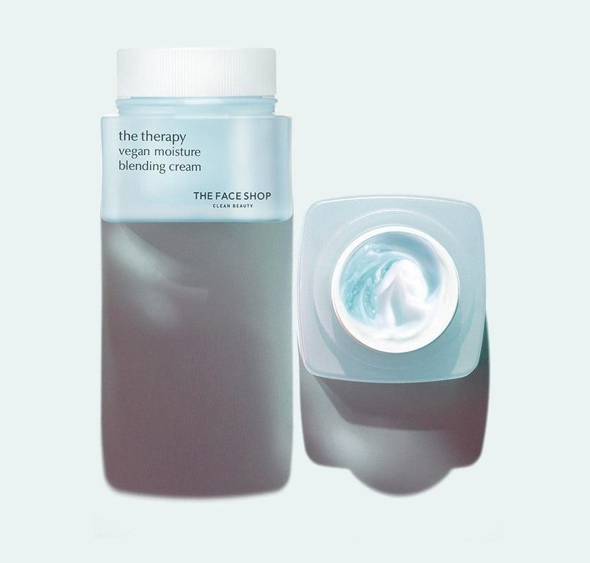 THE FACE SHOP The Therapy Vegan Moisture Blending Cream 60ml - EmpressKorea