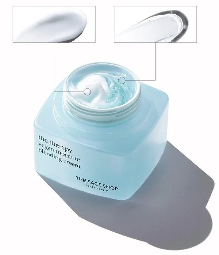 THE FACE SHOP The Therapy Vegan Moisture Blending Cream 60ml - EmpressKorea