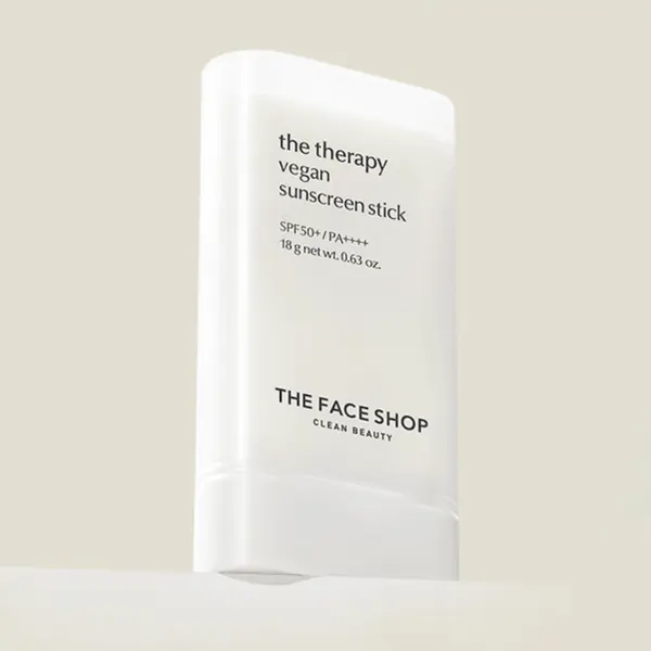 THE FACE SHOP The Therapy Vegan Sunscreen Stick SPF 50+ PA++++ 18g - EmpressKorea