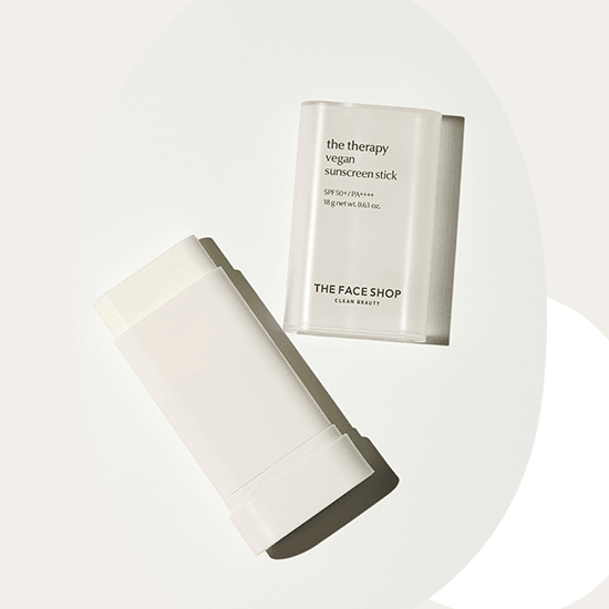 THE FACE SHOP The Therapy Vegan Sunscreen Stick SPF 50+ PA++++ 18g - EmpressKorea