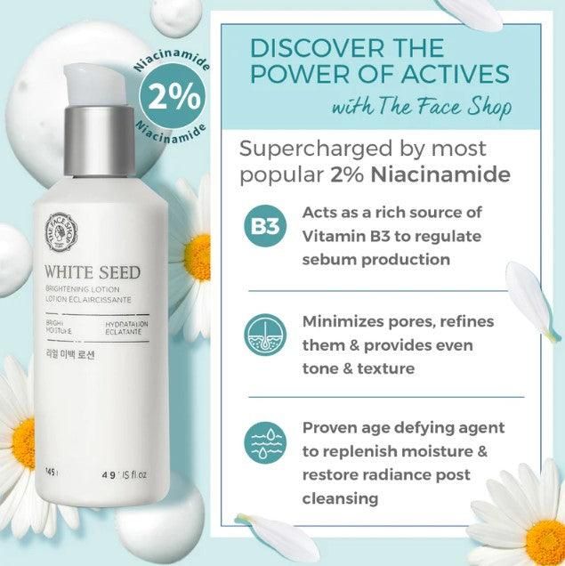 THE FACE SHOP White Seed Brightening Lotion 145ml - EmpressKorea