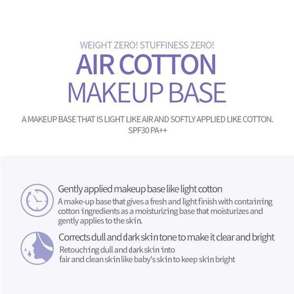 THE FACE SHOP fmgt Air Cotton Makeup Base (2 Colors) SPF 30 PA++ 35g - EmpressKorea