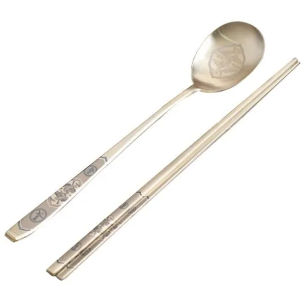 Table art king titanium spoon and chopsticks - EmpressKorea