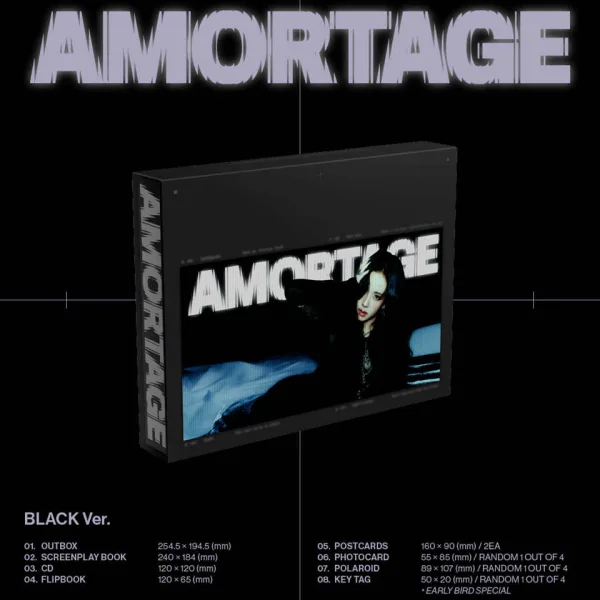 JISOO - JISOO Mini Album [AMORTAGE] EXCLUSIVE EDITION [BLACK Ver.]