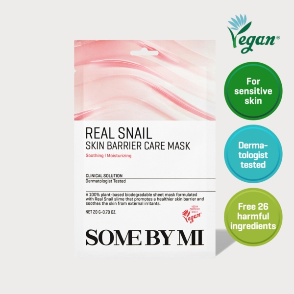 SOME BY MI Real Snail Skin Barrier Care Mask Sheet 20g*10pcs