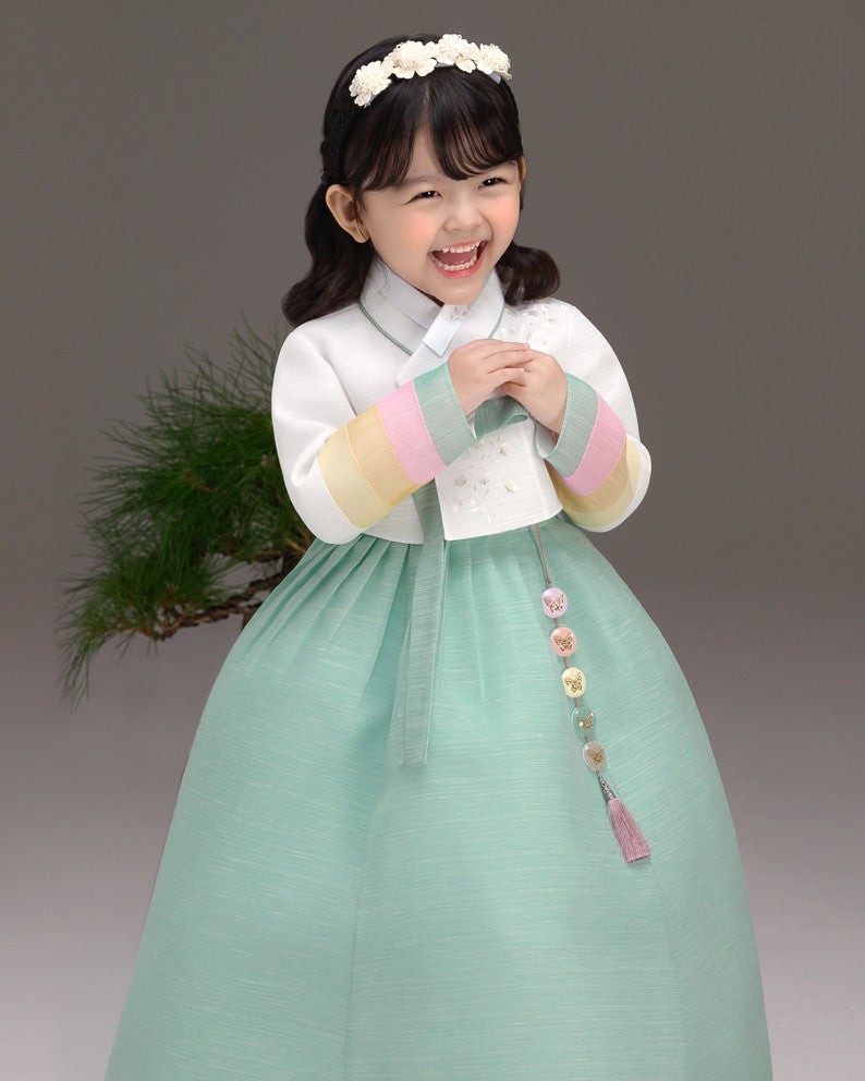 THEYE HANBOK Mint Girl's Hanbok QT801 - Image 2