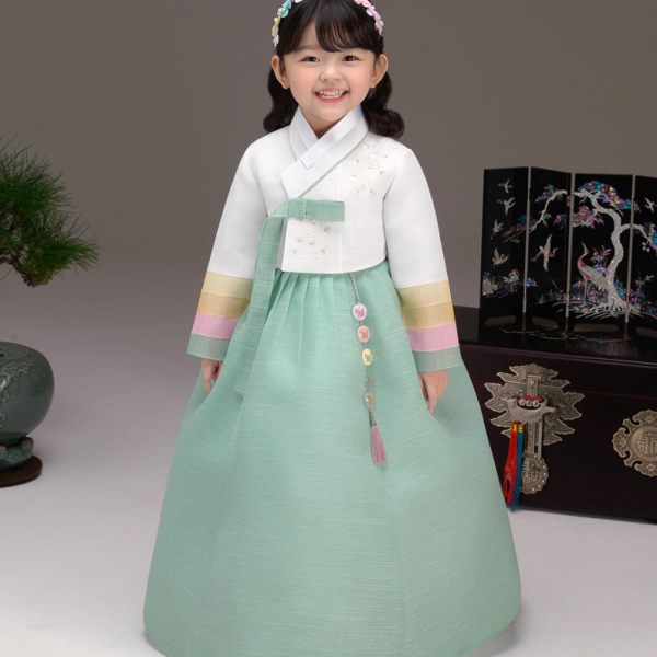 THEYE HANBOK Mint Girl's Hanbok QT801