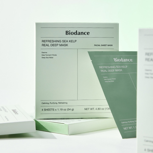 Biodance Refreshing Sea Kelp Real Deep Mask 34g*4 Sheets