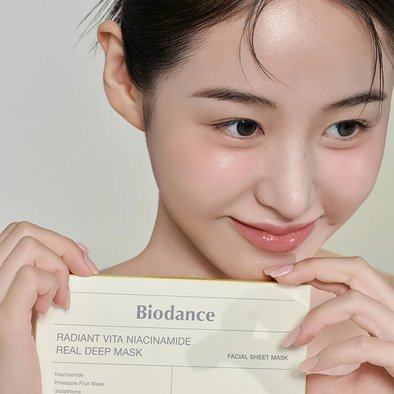Biodance Radiant Vita Niacinamide Real Deep Mask 34g*4 Sheets - Image 3