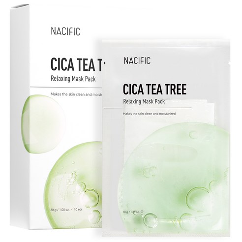 NACIFIC Cica Teatree Relaxing Mask 30g*10 Sheets
