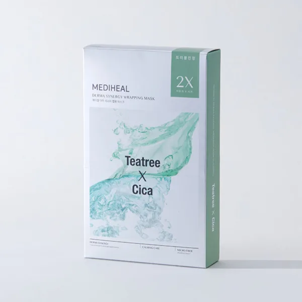 MEDIHEAL Synergy Wrapping Mask - Calming (Teatree & Cica) 25ml×10 Sheets