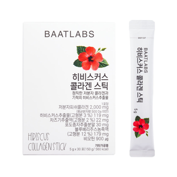 BAATLABS Hibiscus Collagen Stick 5g x 30 Sticks
