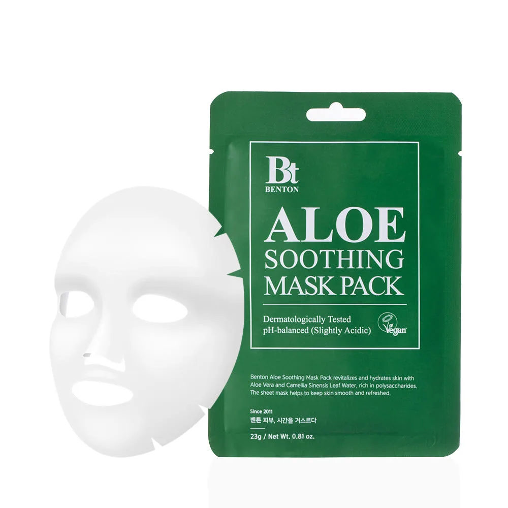 BENTON Aloe Soothing Mask Pack 23g×10 Sheets - Image 5
