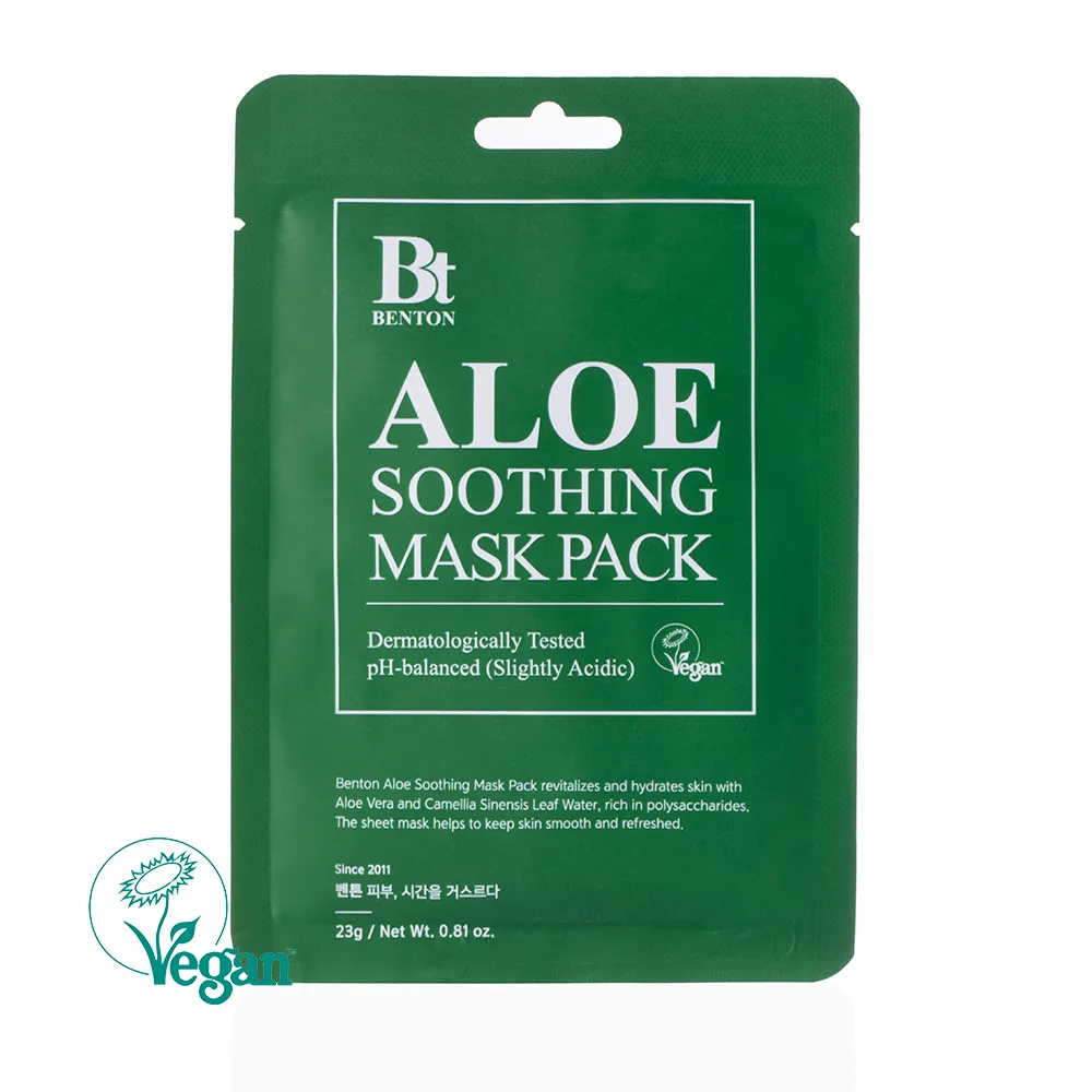 BENTON Aloe Soothing Mask Pack 23g×10 Sheets - Image 2