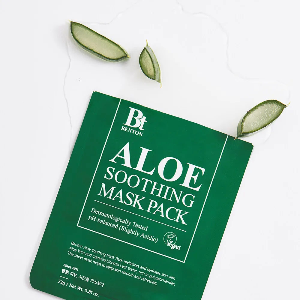 BENTON Aloe Soothing Mask Pack 23g×10 Sheets - Image 4