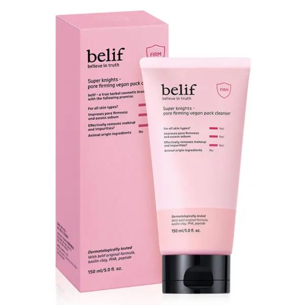 belif Super Knights Pore Tightening Vegan Pack Cleanser 150ml
