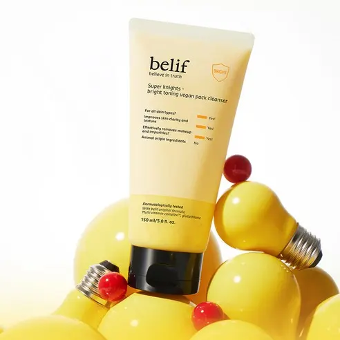 belif Super Knights Brightening Toning Vegan Pack Cleanser 150ml