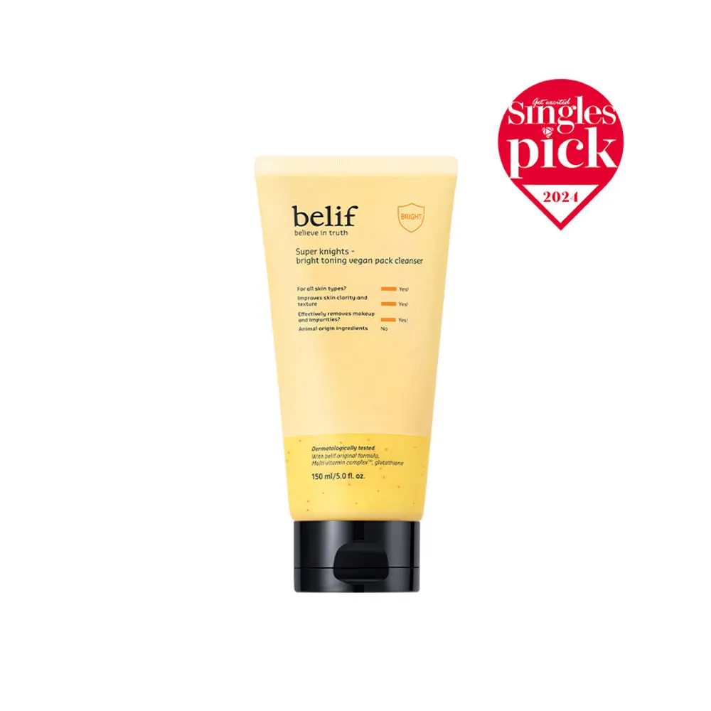belif Super Knights Brightening Toning Vegan Pack Cleanser 150ml
