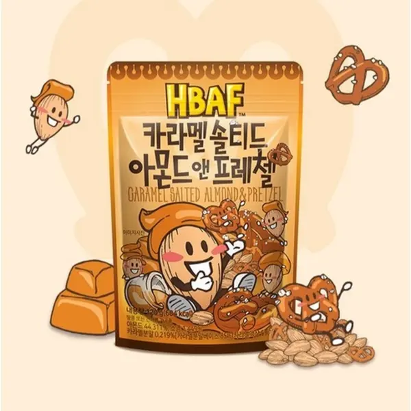 HBAF Caramel Salted Almond & Pretzel 120g×3 Packs