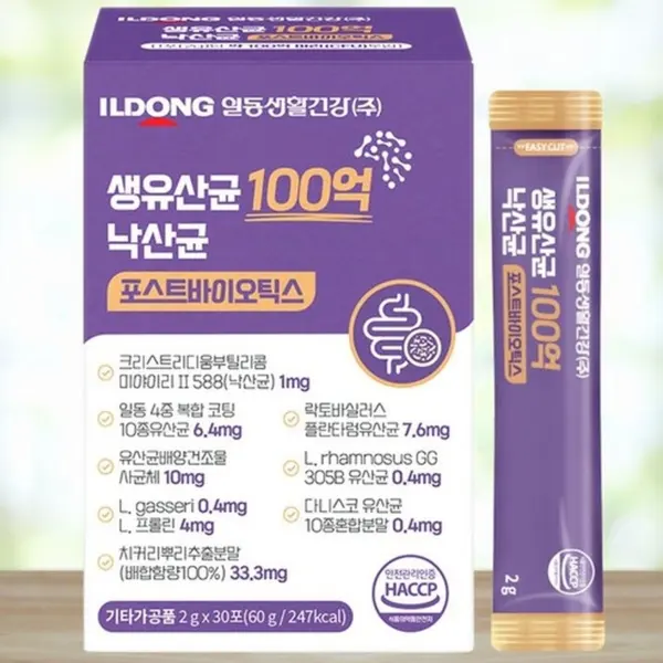 Ildong Life & Health Live Lactobacillus 10 Billion Butyric Acid Postbiotics 2g, 30 packets
