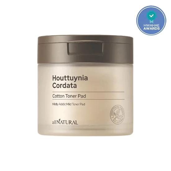 allNATURAL Houttuynia Cordata Cotton Toner Pad 140ml 80EA - EmpressKorea
