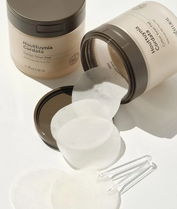 allNATURAL Houttuynia Cordata Cotton Toner Pad 140ml 80EA - EmpressKorea