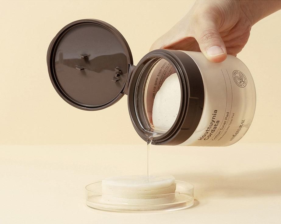 allNATURAL Houttuynia Cordata Cotton Toner Pad 140ml 80EA - EmpressKorea