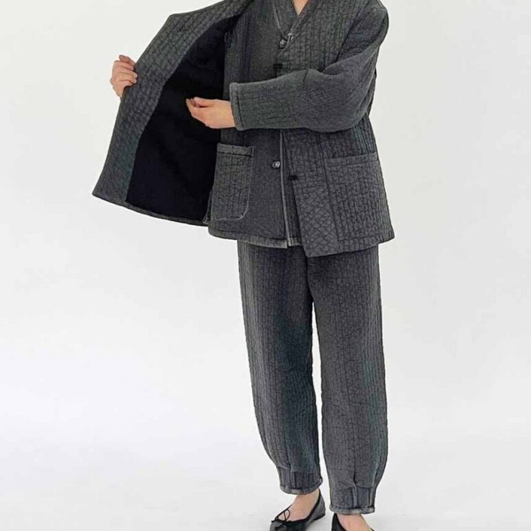 Baekjebong Living Hanbok Quilted Top and Bottom and Quilted Vest Set