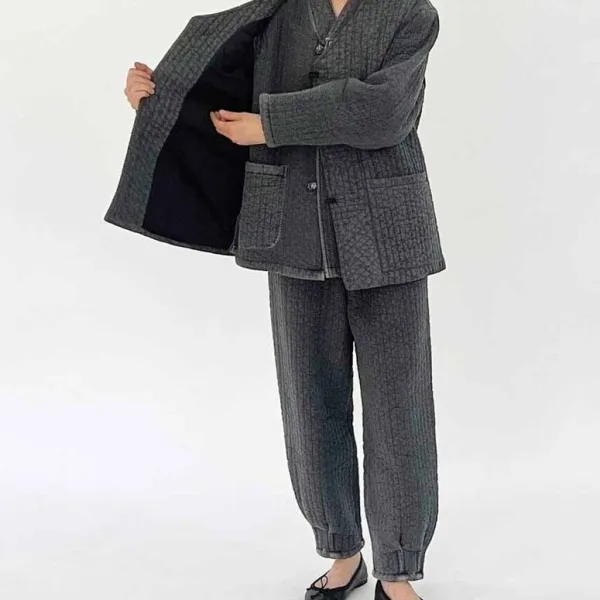 Baekjebong Living Hanbok Quilted Top and Bottom and Quilted Vest Set