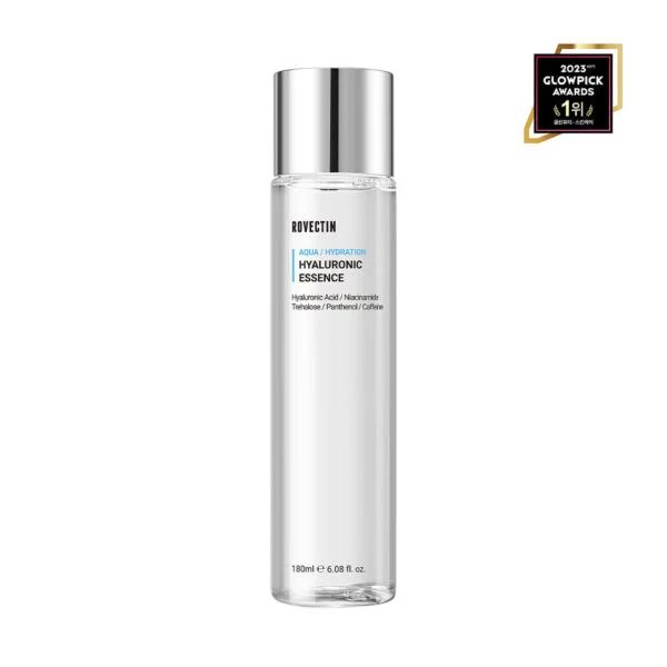 "meta_description": "Rovectin Aqua Hyaluronic Essence provides deep hydration with 7 types of hyaluronic acid. Ideal for sensitive skin.",